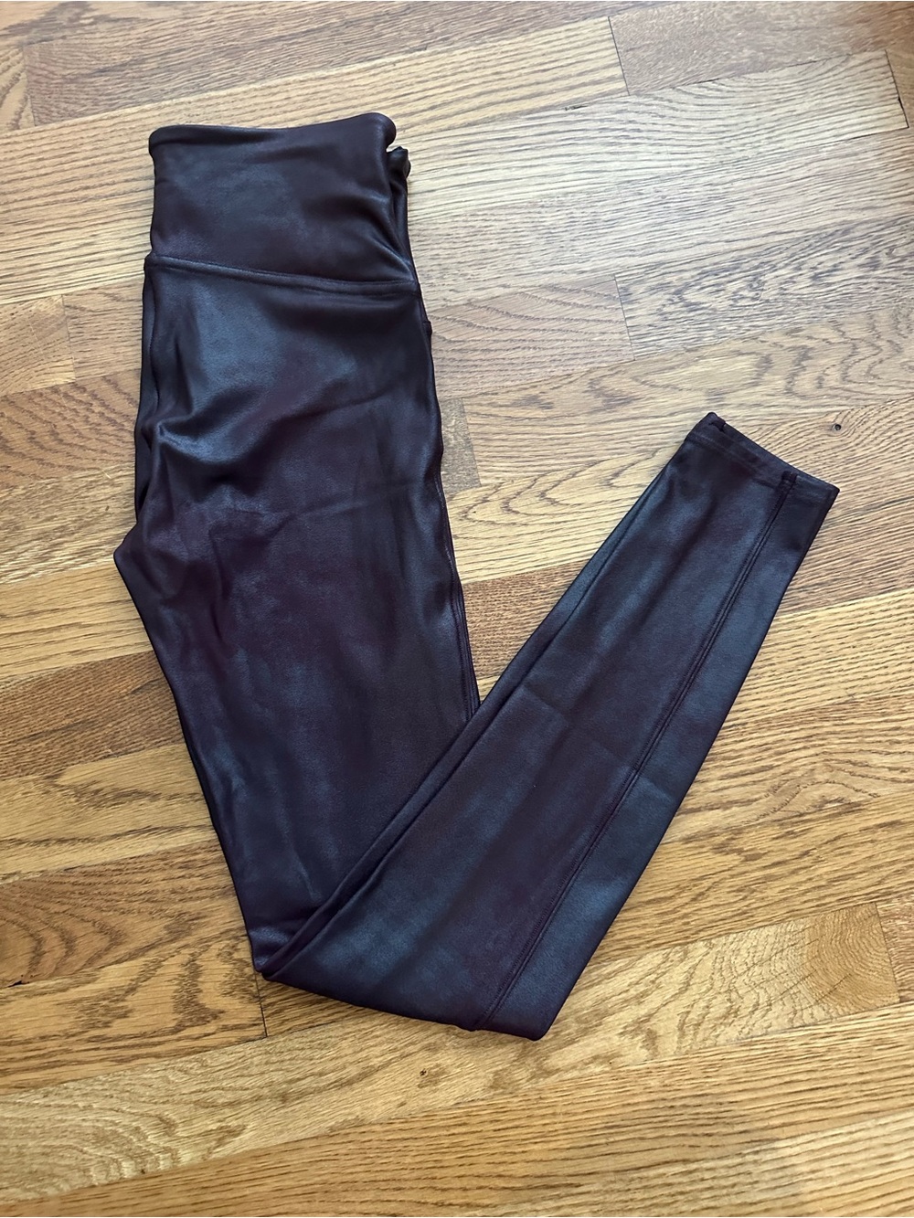 SPANX Faux Leather-Look Leggings in Dark Brown